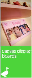 Canvas display boards